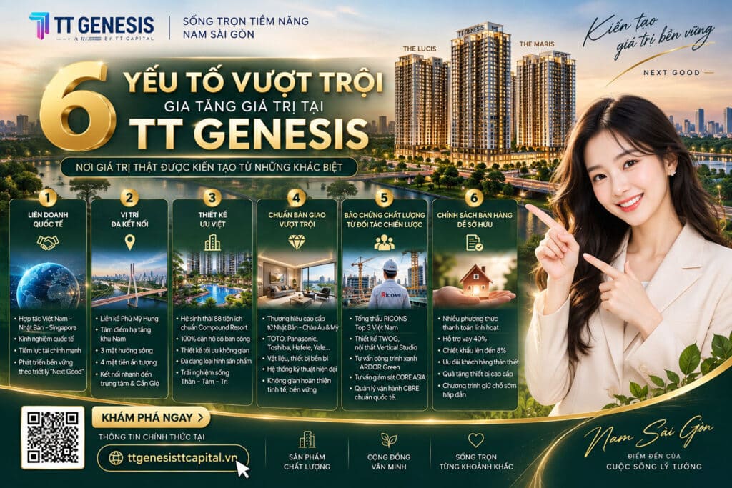 6 yếu tố vượt trội gia tăng giá trị tại TT Genesis