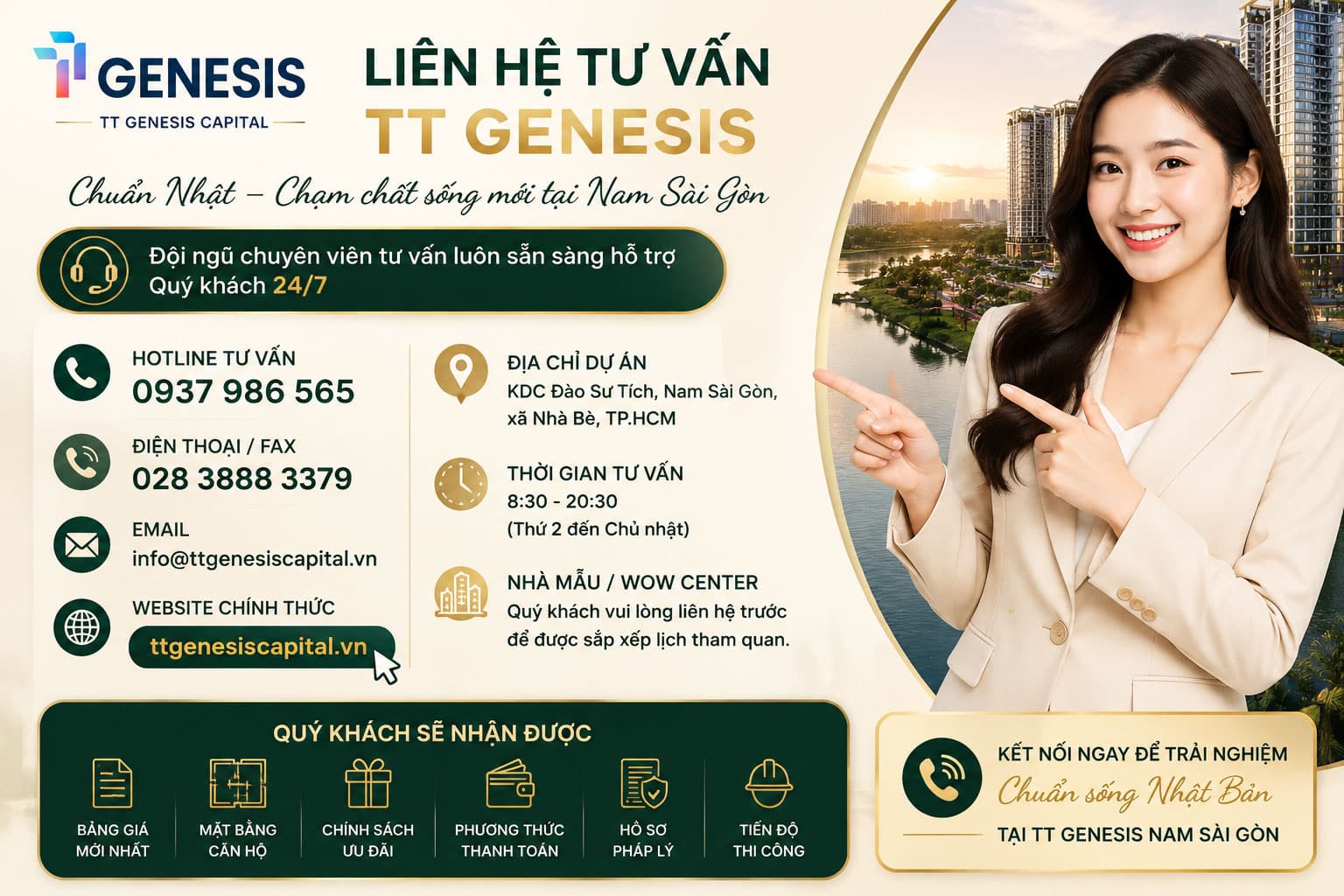 Thông Tin Liên Hệ Chính Thức Dự Án TT Genesis