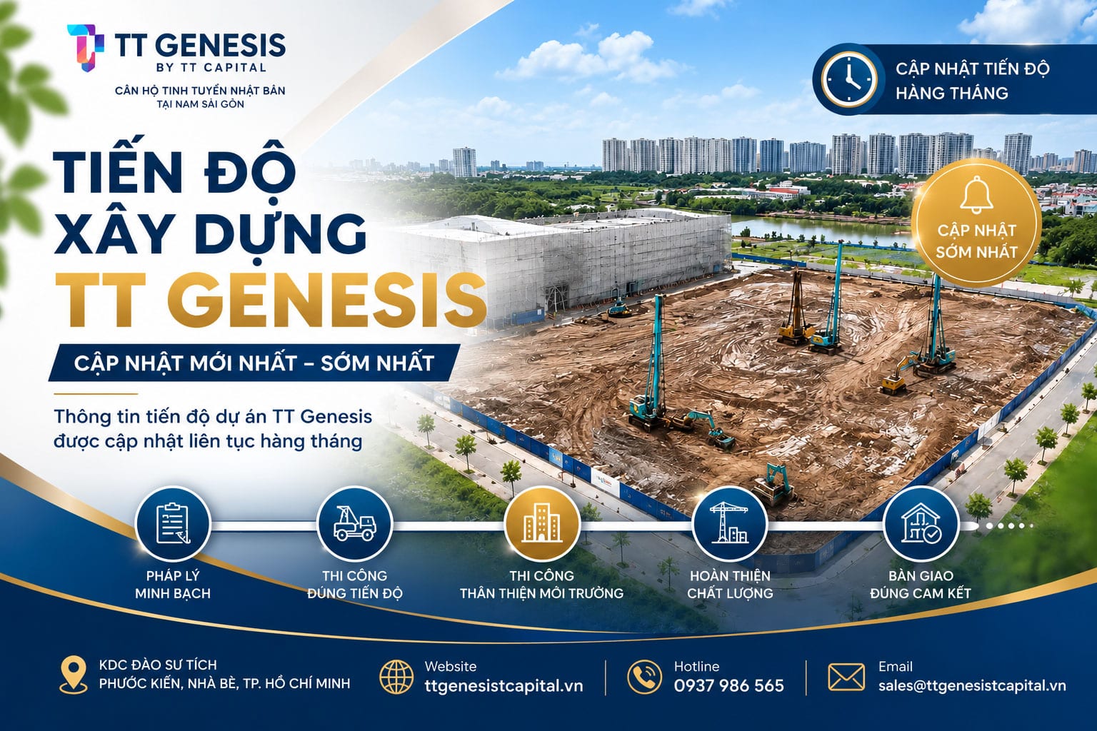 Cập nhật tiến độ xây dựng TT Genesis mới nhất